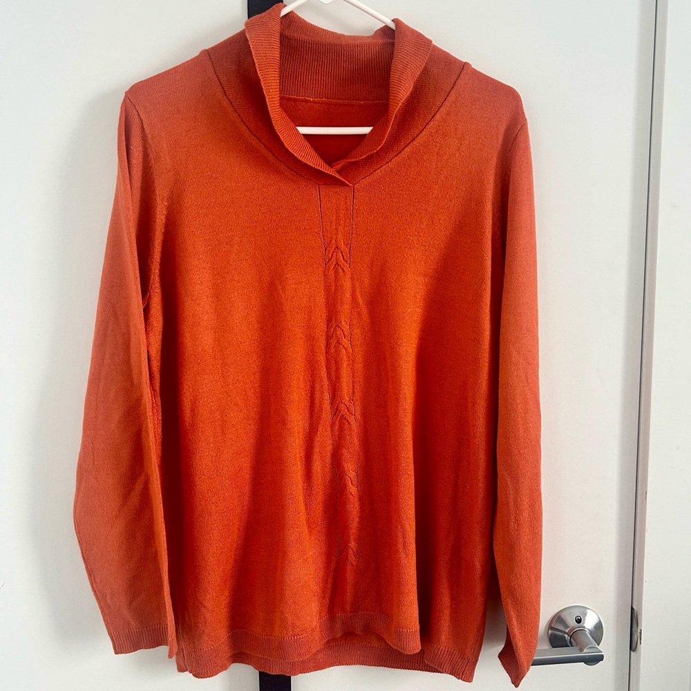 🎉2 for $15🎉 Soft Rust-coloured Shawl Collar Sweater